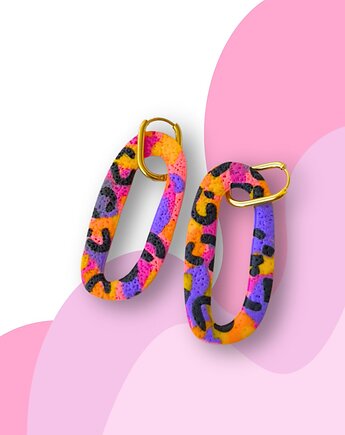 Loopy kolczyki szalona PANTERKA, sploteka
