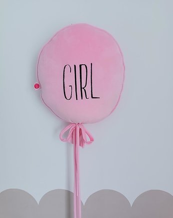 Poduszka balon GIRL CUKIERKOWY RÓŻ, OSOBY - Prezent dla chłopaka na urodziny