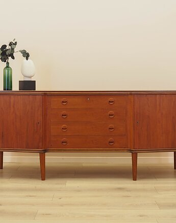 Sideboard tekowy, duński design, lata 60, produkcja: Dania, Przetwory design