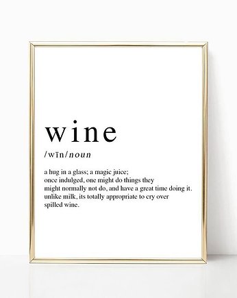 PLAKAT Wino DEFINICJA wine, black dot studio