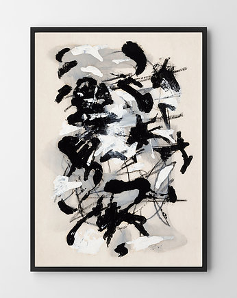 Plakat Abstrakcja ecru, HOG STUDIO