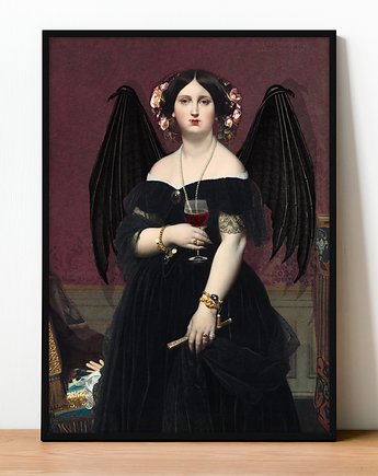 Plakat Fine Art giclee kolaż Lady Vampire, ma illustories