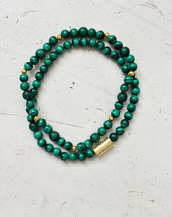 Zestaw męskich bransoletek Malachit, Chmolowska Jewellery
