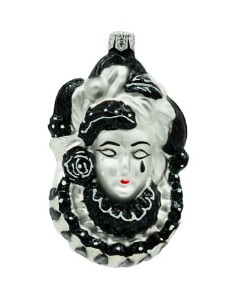 Bombka choinkowa: Maska karnawałowa: czarno-biała, Syn Bombkarza