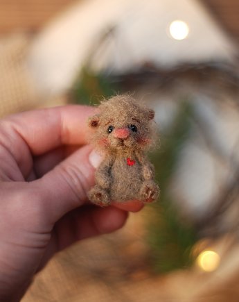 Beżowy Miś- broszka, BoboLobo Handicraft