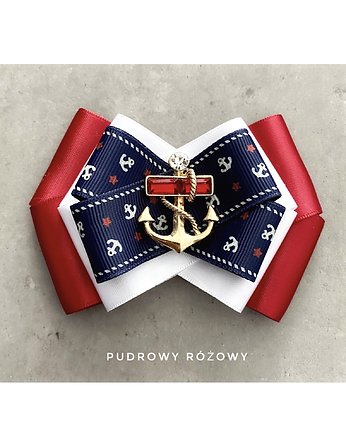 Brosza Marynarska  / Żeglarska z Kotwicą NEW, Pudrowy Różowy