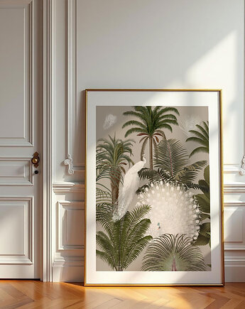 Plakat Białe pawie  50x70 cm, Anita Tomala