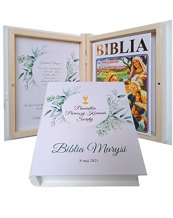 Pamiątka Pierwszej Komunii Świętej, Pudełko z Nadrukiem, Prowansalska Manufaktura
