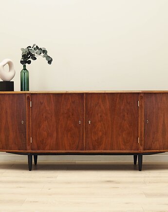 Sideboard orzechowy, duński design, lata 60, produkcja: Dania, Przetwory design