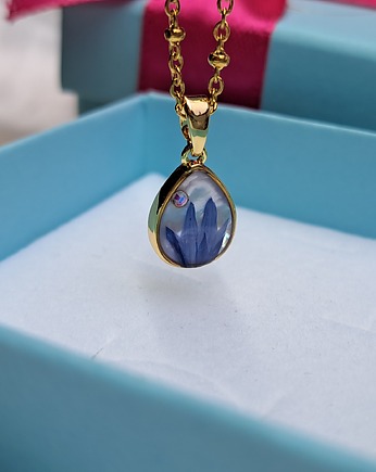 Naszyjnik Łezka z Chabrem, Frant Art Jewellery