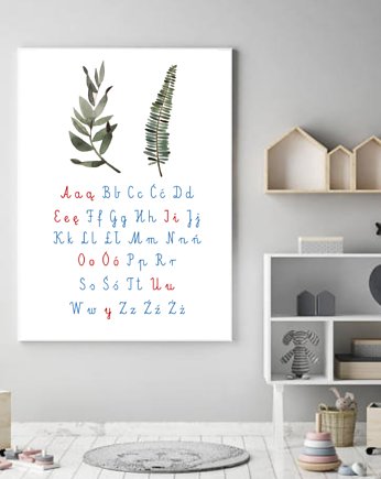 alfabet Montessori  plakat dla dzieci, Plakatowka
