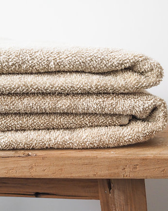 Lniany ręcznik frotte natural  linen, OKAZJE - Prezent na Rocznice ślubu