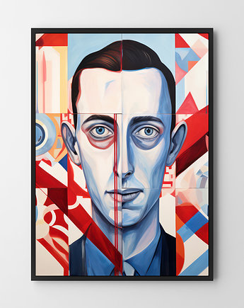 Plakat Twarz Portret mężczyzna abstrakcja, OKAZJE - Prezent na Parapetówkę