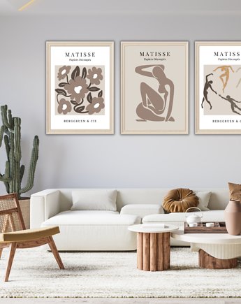 Zestaw 3 plakatów Sandstone Matisse style, Well Done Shop