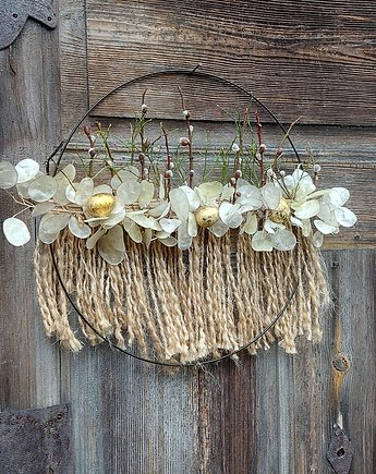 Wianek wielkanocny Wiosenny wianek na drzwi, cynamonn