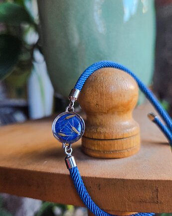 Bransoletka na sznurku z niezapominajkami, Figa handmade accessories