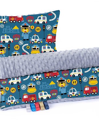 Komplet Kocyk Minky 75x100cm z poduszką  n013, Baby Love Decor