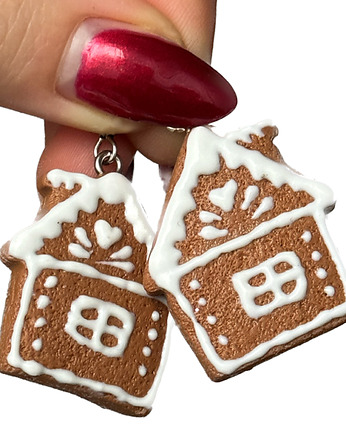 Kolczyki DOMKI Z PIERNIKA pomysł na prezent, Dont Bite