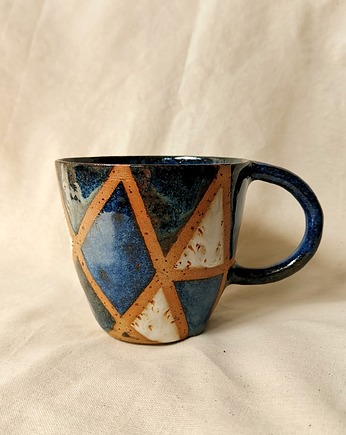 Kubek geometryczny - 320 ml, szkliwiona.art