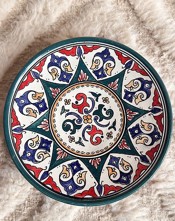 Talerz caramiczny marokański, ręcznie tworzony talerz, SAFI ORIENT