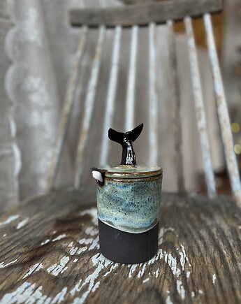 Ceramiczny pojemnik z wielorybem/orką, ceramic bubble