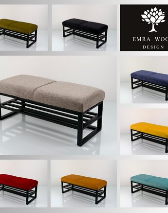 Ławka Tapicerowana Industrialna Kolory Rozmiary LGM-524, EMRA WOOD DESIGN