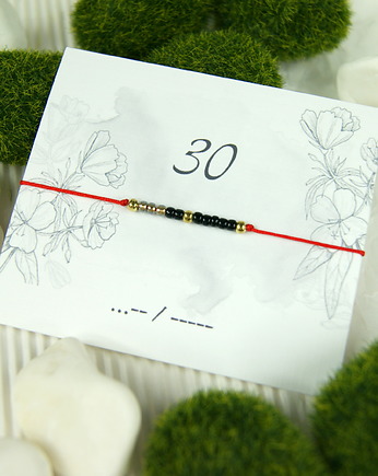 Alfabet morse'a 30 Bransoletka Lucky number, Blue Pearl Art