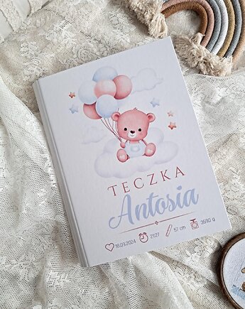 TECZKA MIŚ Z BALONIKAMI prezent narodziny dziecka, roczek, LOO LOO DREAM