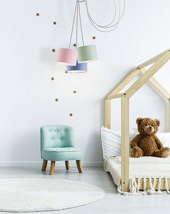 3-punktowa lampa wisząca pająk WAIKIKI W3 z kolorowymi abażurami, LYSNE