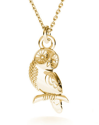 SOWA - naszyjnik srebro złocone, ISSI Jewelry