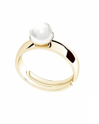 Złoty pierścionek z perełką- różne kolory, ISSI Jewelry