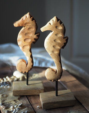 Konik morski- figurka dekoracyjna z drewna 19cm, Lillys Stories