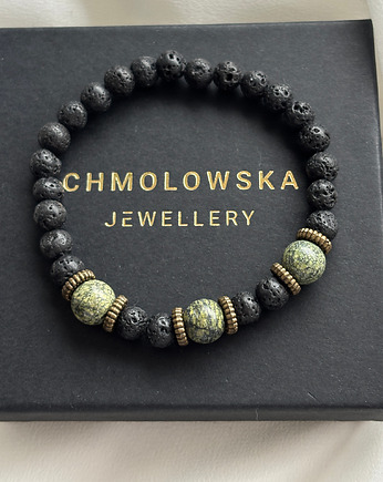 Bransoletka  męska Serpentynit, Chmolowska Jewellery
