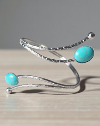 Turkus bransoletka otwarta na nadgarstek i ramię, KEIT