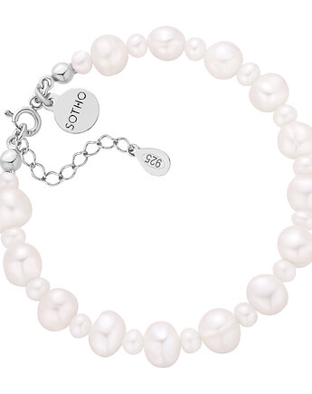 Srebrna bransoletka z pereł naturalnych, SOTHO