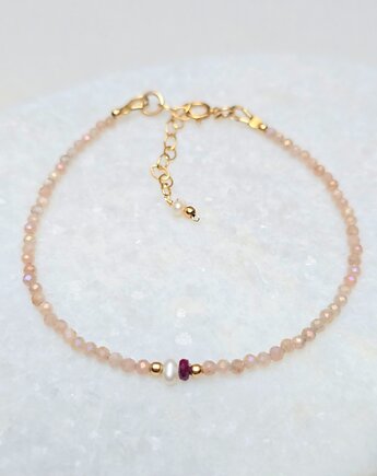 Bransoletka Minimalistka  z Kamieniem Słonecznym, ILEA