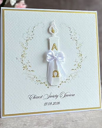 Kartka na chrzest w ozdobnej kopercie, 56c, Anna Art and Crafts