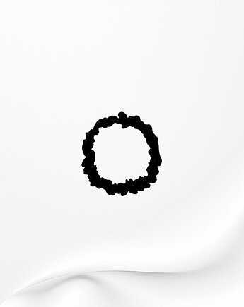 Jedwabna scrunchie gumka frotka wąska micro czarna, Zdunetti