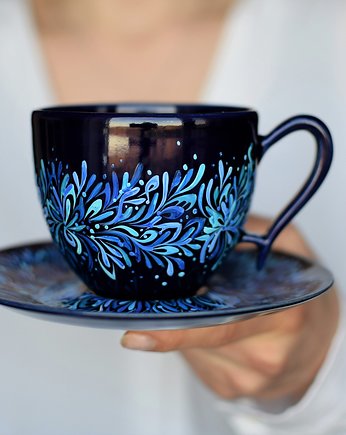 Filiżanka Błękitny Kobalt ceramiczna 220ml, Ceramika Ciepliki