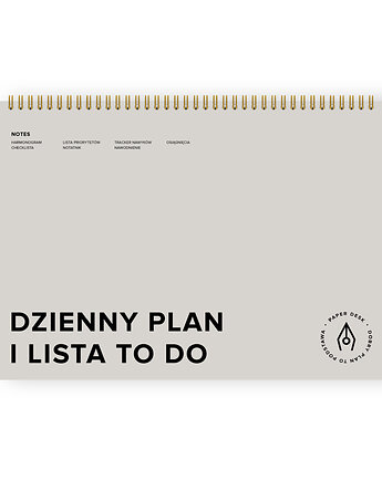 Planer dzienny niedatowany, ADHD-friendly, PaperDesk