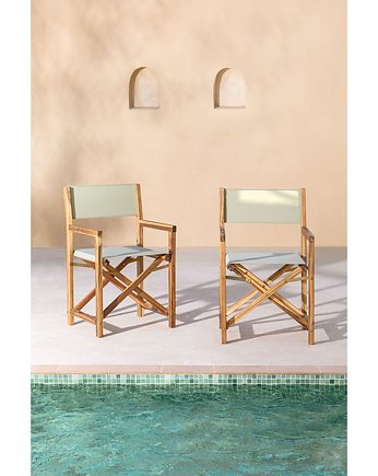 Krzesło Reżyserskie Krzesło Drewniane Składane Calabria Zielona Herbata, MIA home
