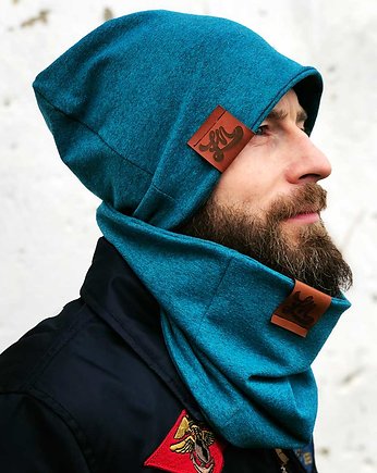 Cienka czapka unisex przejściowa szmaragd, ŁAP NAS