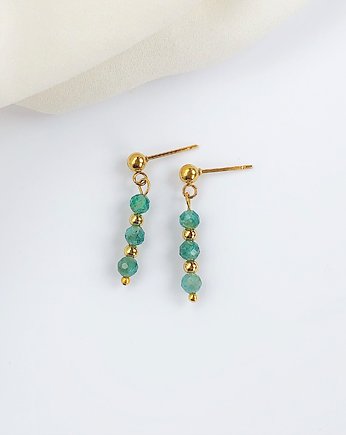 Kolczyki MINTE z apatytami na sztyfcie, Gleeme Jewellery