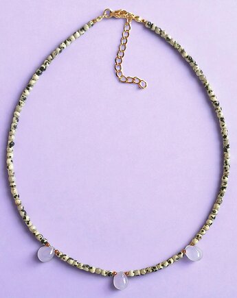 Basic choker : jasper & lavender, kaktusia