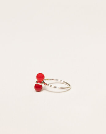 Pierścionek Czerwone Duo, Magdalena Paszkiewicz Jewellery