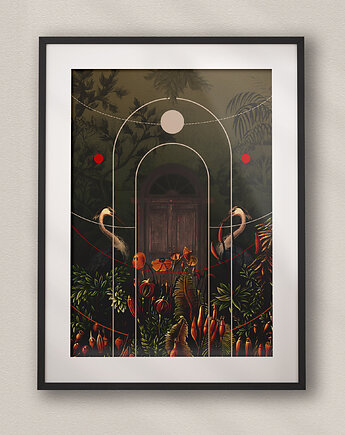 Plakat Tajemniczy Ogród - Kolaż Fine Art, DAPIDOKA
