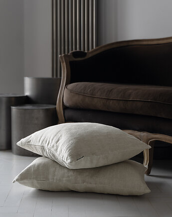 Poduszka z Miękkiego  Lnu Stonewashed - Oatmeal, LUMIO