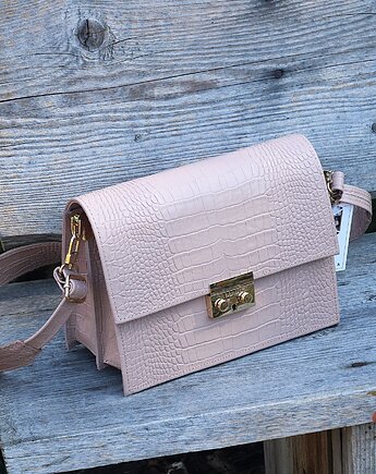 AMELIA II M nude CroCo limited GOLD, FABIOLA TOREBKI