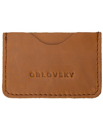 Męski brązowy portfel slimwallet cardholder ORLOVSKY W06, ORLOVSKY
