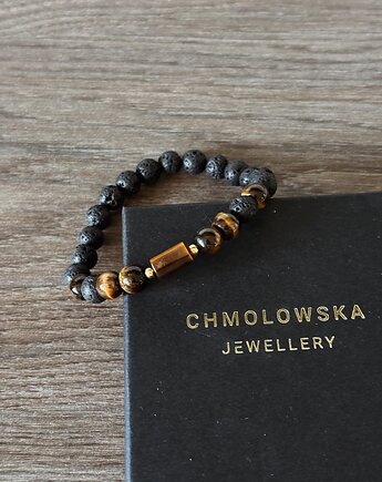 Bransoletka męska  Tygrysie Oko, Chmolowska Jewellery